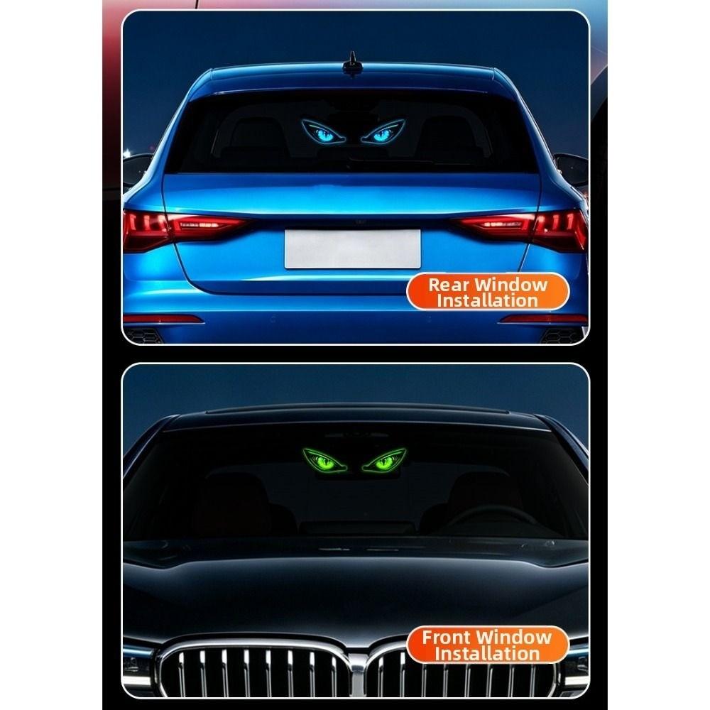 Cool Solar Warning Light Creative LED Atmosphere Light Rear Window Light Auto Decoration