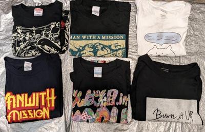 [USED] T-shirts, Size M (5 Pieces), Size L (1 Piece) Man With Hormone