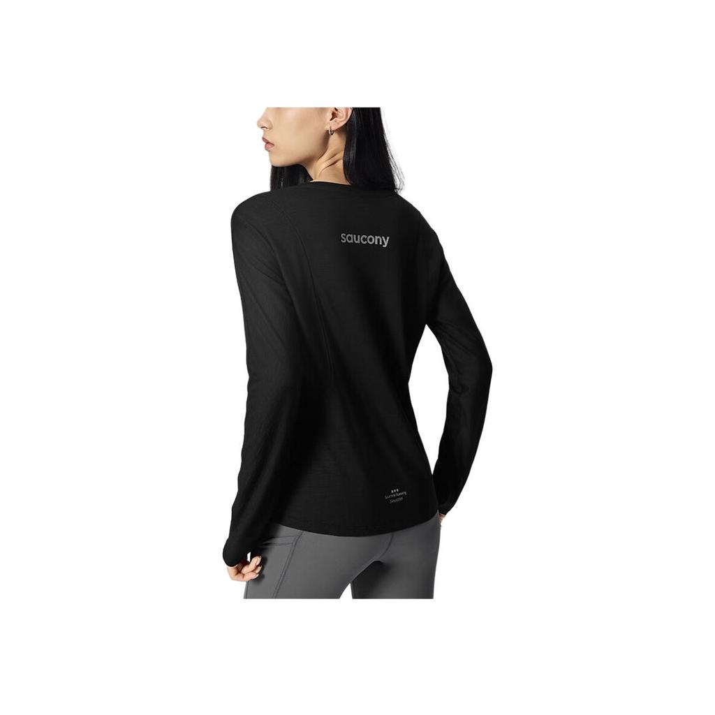 Saucony Comfortable Versatile Soft Round Neck Long Sleeve Sweater Unisex sweater SA1250LT95T-BK001