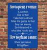 How To Please A Woman A Man Sign Aluminum Metal X Funny Man Cave Garage BarAluminum