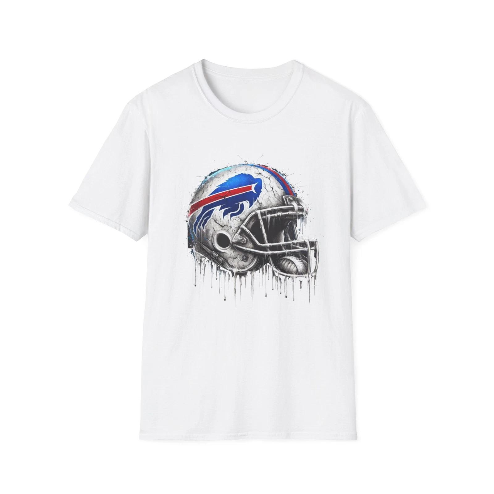 Men s and Women s T-shirts Buffalo Bills Helmet T-Shirt, Football Fan Tee, Game Day Shirt, Sports Team S