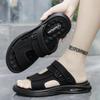 Men's sandals summer outdoor waterproof anti slip casual sandals thick soled comfort beach shoes dual-purpose driving slippers