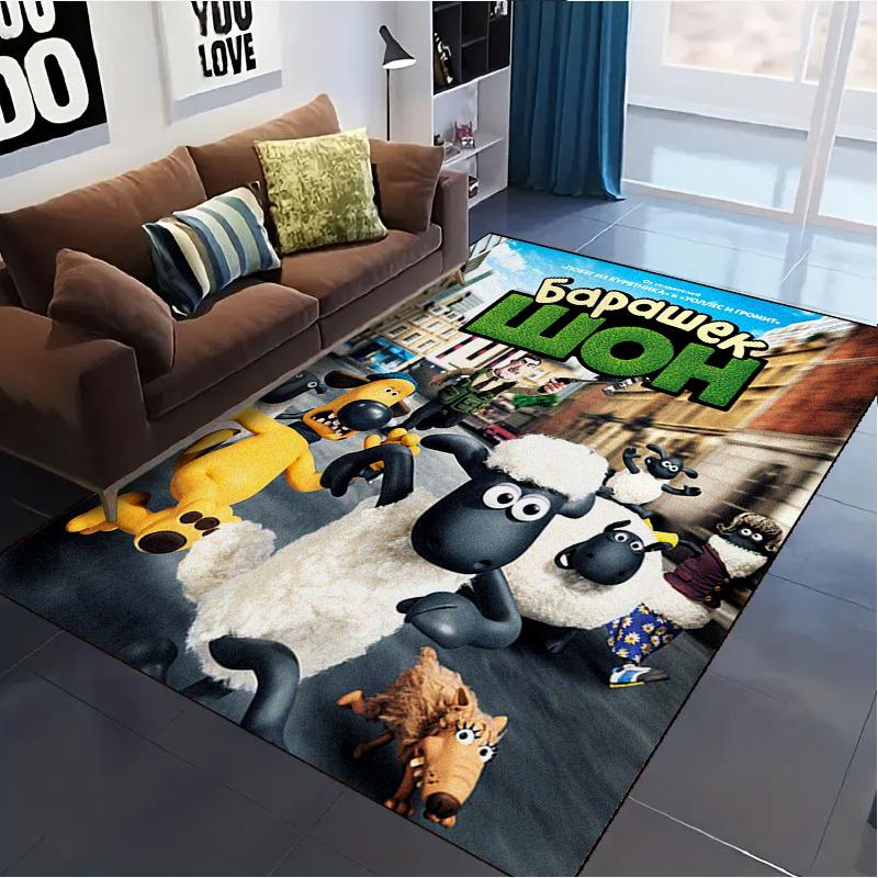 Shaun the Sheep Carpet Rug for Living Room Bedroom Home Sofa Decoration,Kids Play Non-slip Floor Mat
