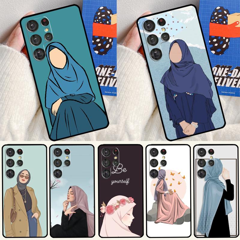 Muslim Islamic Arabic Hijab Gril Soft Case For Samsung Galaxy S24 Ultra S9 S10 S20 S22 S23 Plus S21 FE S25 Ultra Funda Cover