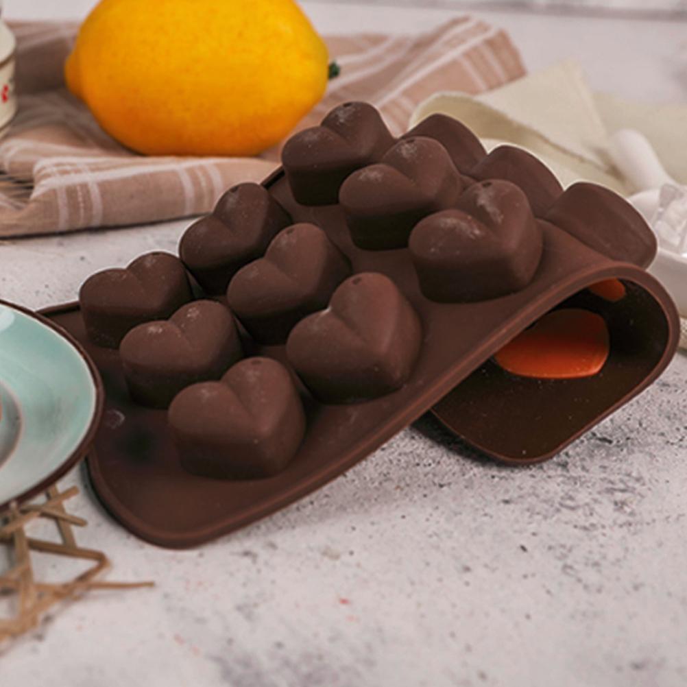 15 Solts Silikon Liebesherzform Schokoladenform Süßigkeiten Keks Kuchen Backform