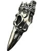 [Silver925] Pendant Top, Crown, Raven Skull Bird, Crown Motif, 925 Stamp, Skeleton Design, Silver925 Necklace Top, Men, Women, Unisex,