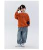 Boys' Winter 2025 Plus Velvet Hoodie: Stylish Thick Long Sleeve Round Neck Sweatshirt for Kids
