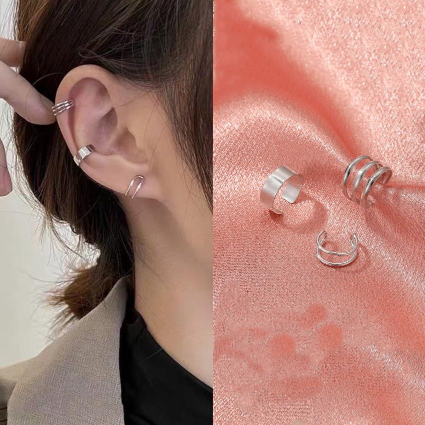 3 Pcs Ear Cuff Set Ear Clip Earrings Delicate Ear Cuffs Fake Piercing Earrings For Women Trend Jewelry  Gift