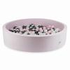 Dry Pool 130x30 Velvet Soft Light Pink with 600 Balls: Pearl, Light Pink, Metallic Graphite