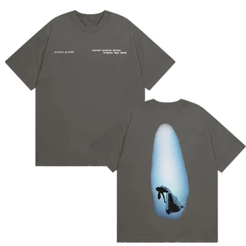 Ariana Grande Brighter Days Ahead Album Merch T-shirt Men and Women Summer Cotton Clothing Short Sleeved Tee