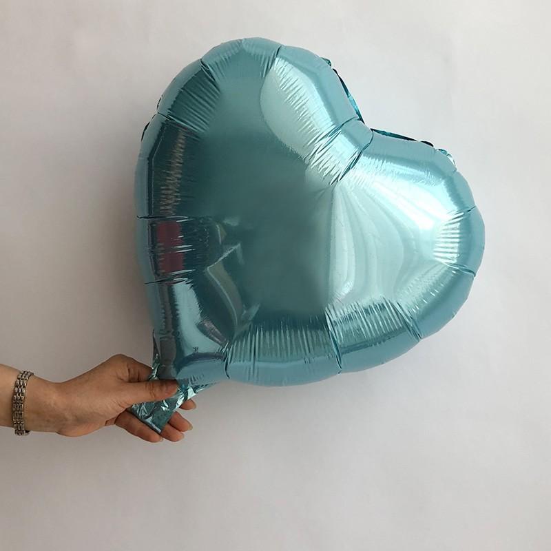 Individuelle Hochzeitsdekoration 18 Zoll Folienballon Helium Geburtstagsparty Aluminiumfolie Einfarbiger Herzförmiger Ballon