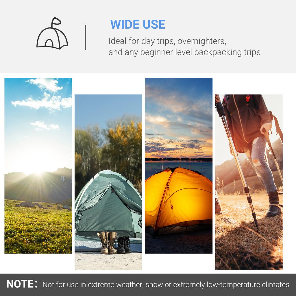 2 3 Man Tunnel Tent With Vestibule Weather Resistant Camping Tent With Air Vents For Fishing Hiking Light Blue And Grey