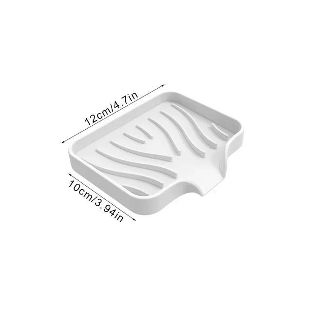 Silicone Soap Dish Holder Sink Draining Rack Soap Box Holder Rack Tray Drainable Non-slip Bathroom Accessories Drain Rack