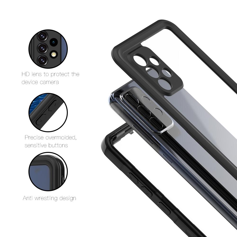 Pre Samsung A25 A52S 35 A15 A55 5G Vodotesné krištáľové puzdro IP68 360° Ochranný uzatvárateľný kryt pre Samsung Galaxy A53 A33 A23 A54 A14