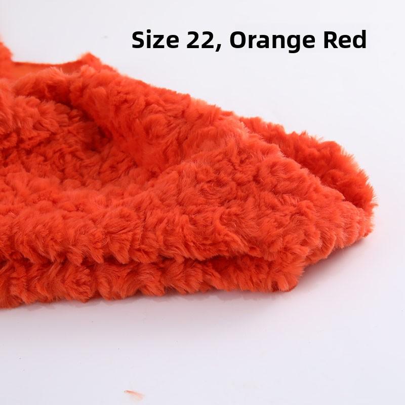 Thickened Rabbit Fur Brushed Cotton Doll DIY Fabric Rose Patterned Fur Collar Clothing Material Home Decor Sponge Pad Fabric