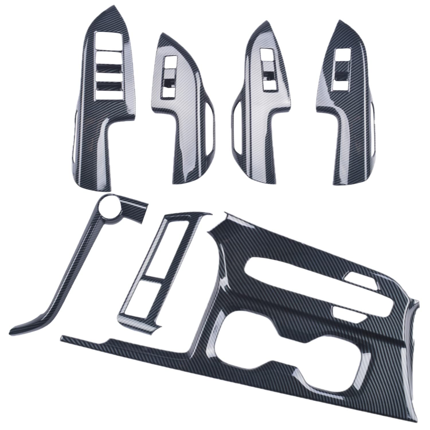 

Newkingz Lexus NX 20 Series NX250 250h 350h Parts Accessories Dress Up Interior Shift Switch Cover Set Panel/Door (Carbon Style)