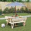 Vidaxl Children's Garden Parasol, On Wooden Pole, Ø120X140 Cm