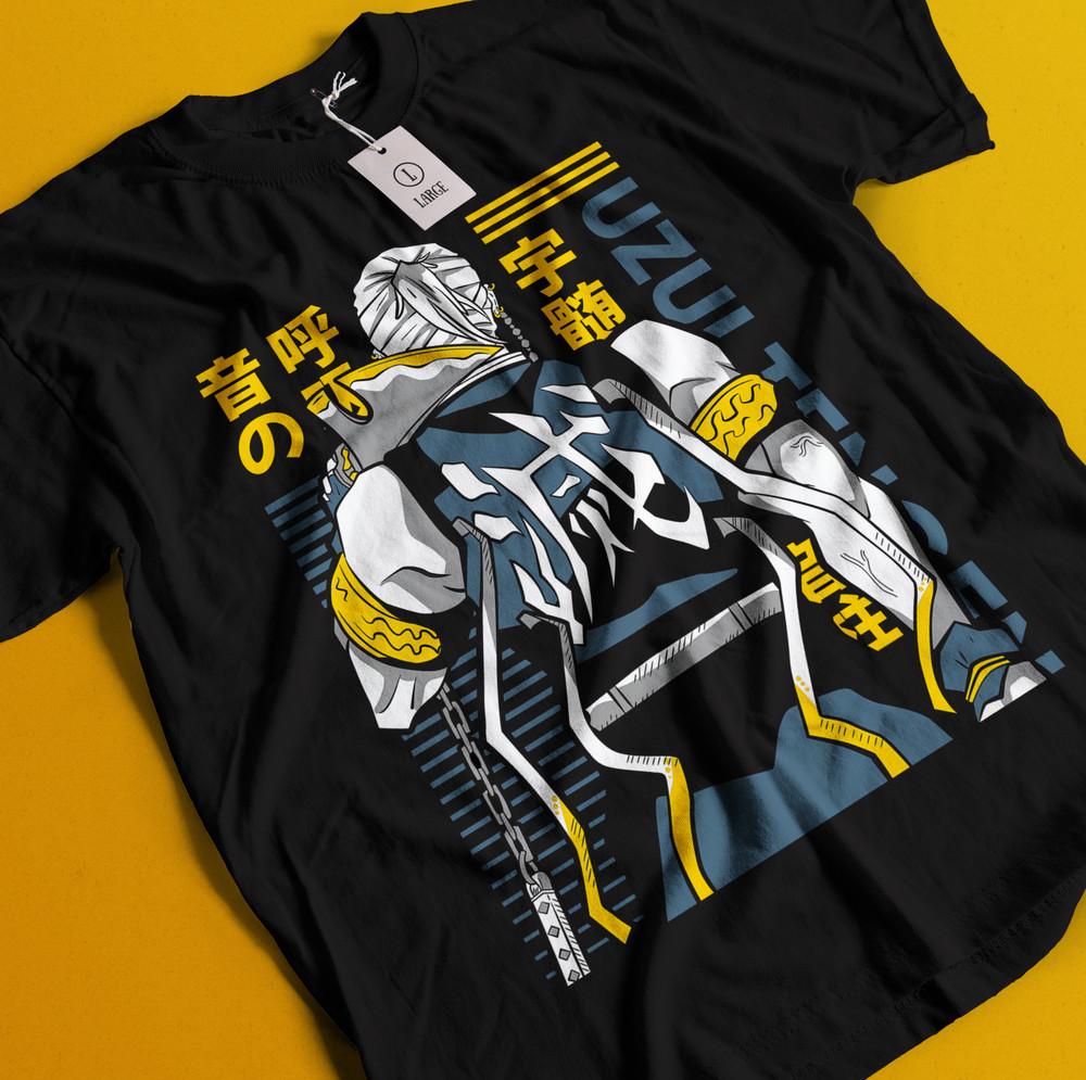 

Рубашка Истребитель демонов Футболка Тенген Узуй Футболка Танджиро Футболка Мудзан Дома Кокушибо 2XL