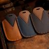 High-Quality Handmade Senna Cowhide Key Cover for Toyota Alpha