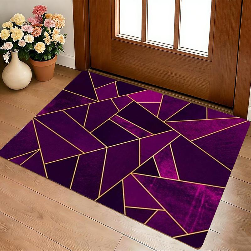 Purple Geometry Living Room Nonslip Area Rug Soft Carpet For Bedroom Game Playroom Sofa Office Home Decor Doormat Christmas Gift C9301952