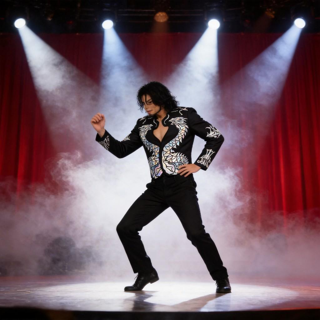 Michael Jackson Cosplay Costume With Polyester Fabric For Stage Performances