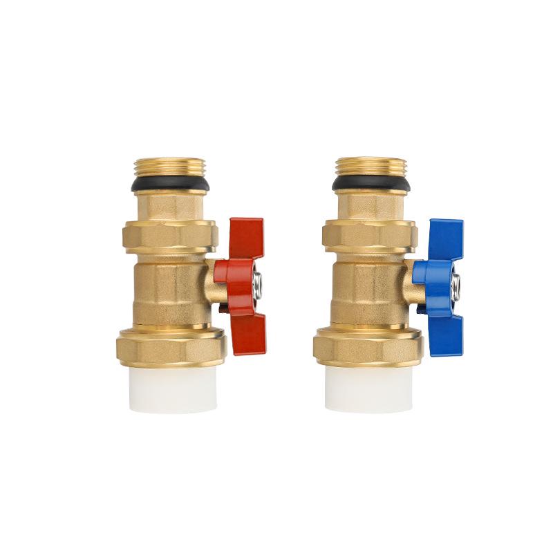PPR Brass Ball Valve for Vertical Floor Heating Manifold with Inlet and Return Valves