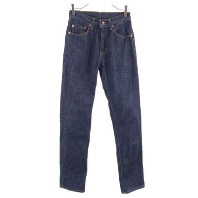 552 Pantalon en denim droit W25 Jeans bleu marine Femme Occasion