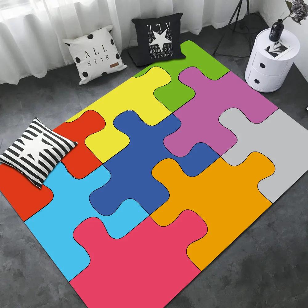 Puzzle Room Mats Nordic Style Home Doormat Bathroom-Toilet Mats Bedroom Hotel Decor Mat