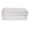 2Pcs Flat Plastic File Storage Bins with Latching Lids Document Organizer Transparent Stackable Portable Project Box