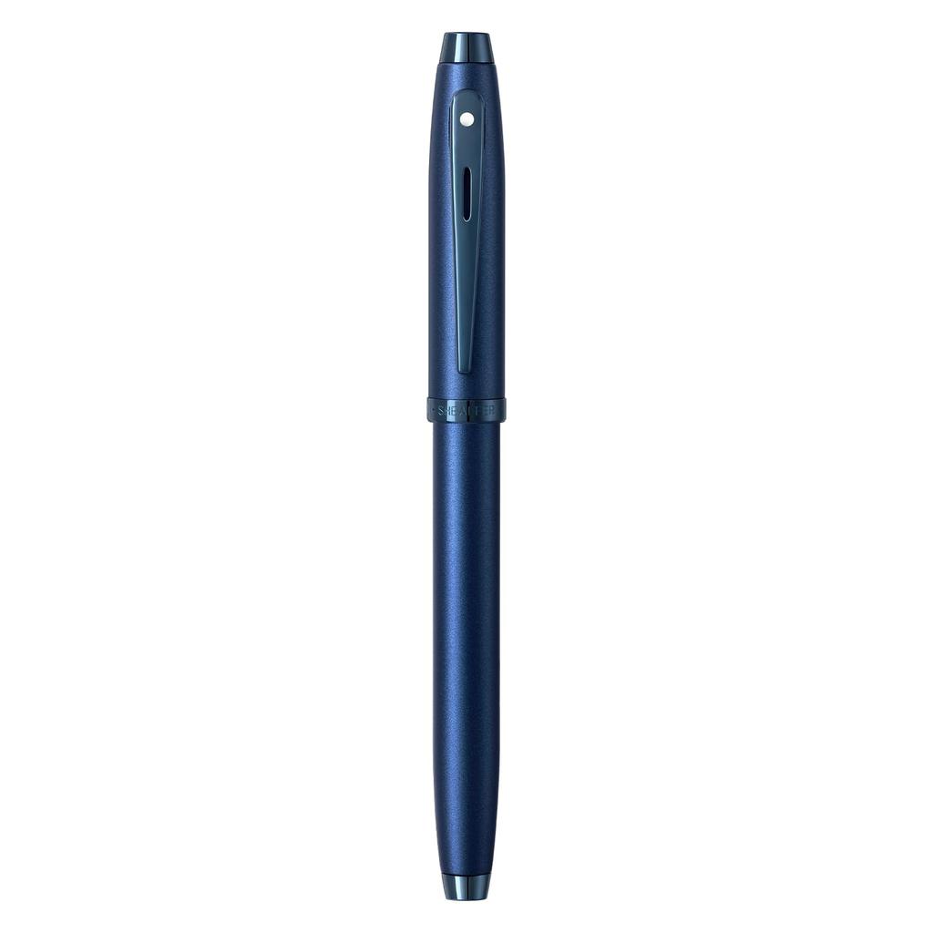 Sheaffer SF100 Ballpoint Satin Blue Lacquer SFE2937151 Oil-Based Pen, Finish,