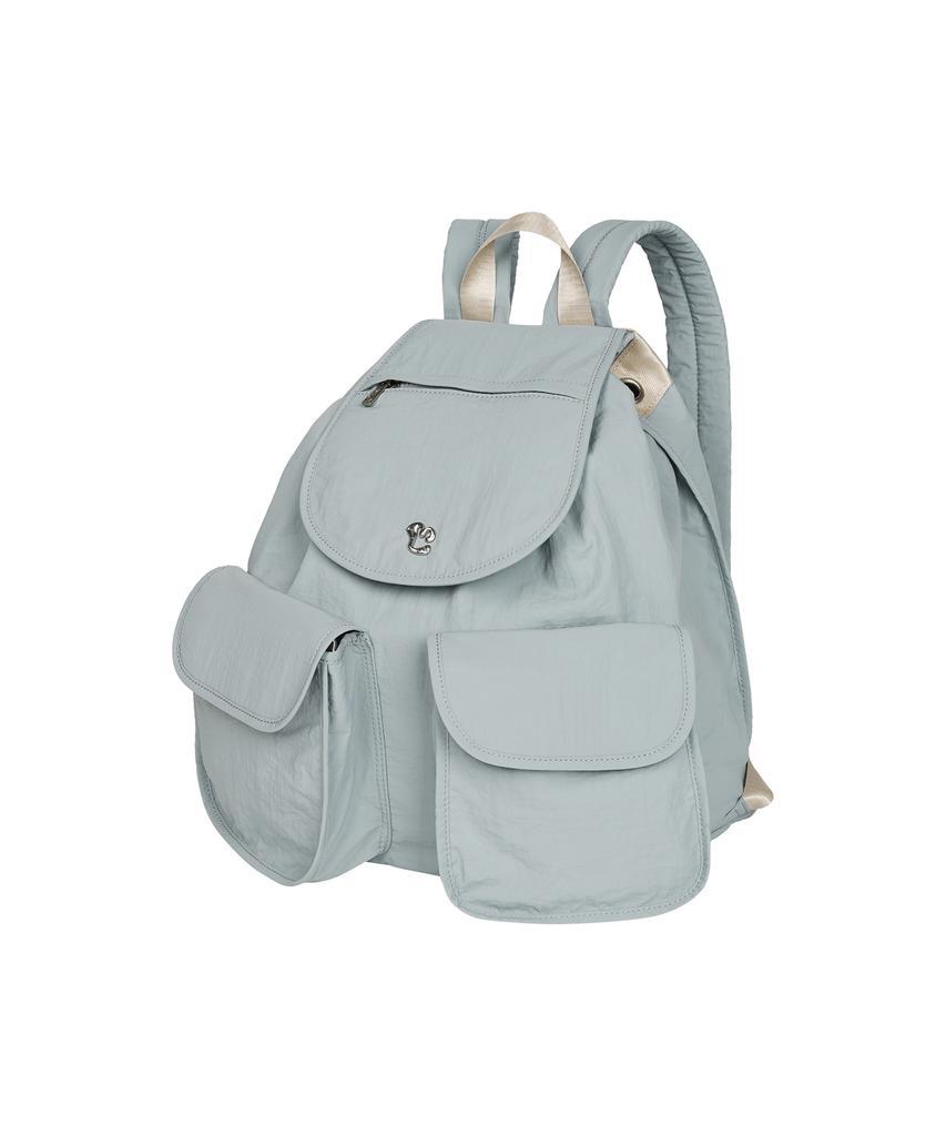 Lmr Floral Logo Light Two-Pocket Backpack Blue