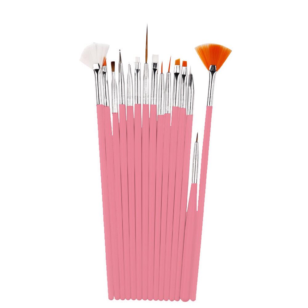 20 Pcs Nail Art Brushes Design Set Dotting Painting Drawing Polish Brush Pen Tools Nail Dotting Pen