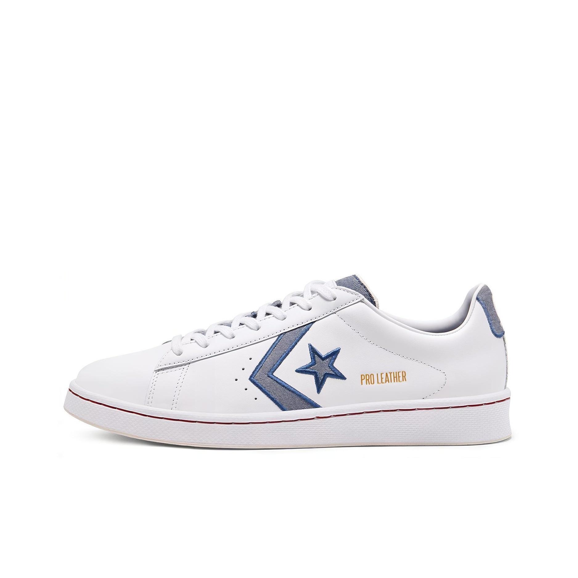 

Converse Cons Pro Leather Lightweight Low Top Skate Shoes Unisex Sneakers White Blue 168787C 44