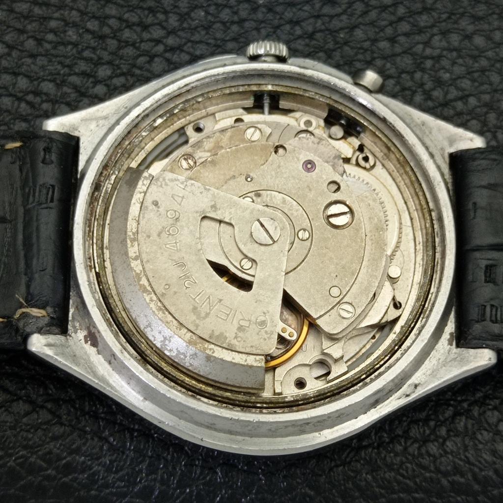 VINTAGE ORIENT AUTOMATIC 46941 JAPAN MENS BLACK COLOR DIAL WATCH A700657-5 R204-a700657