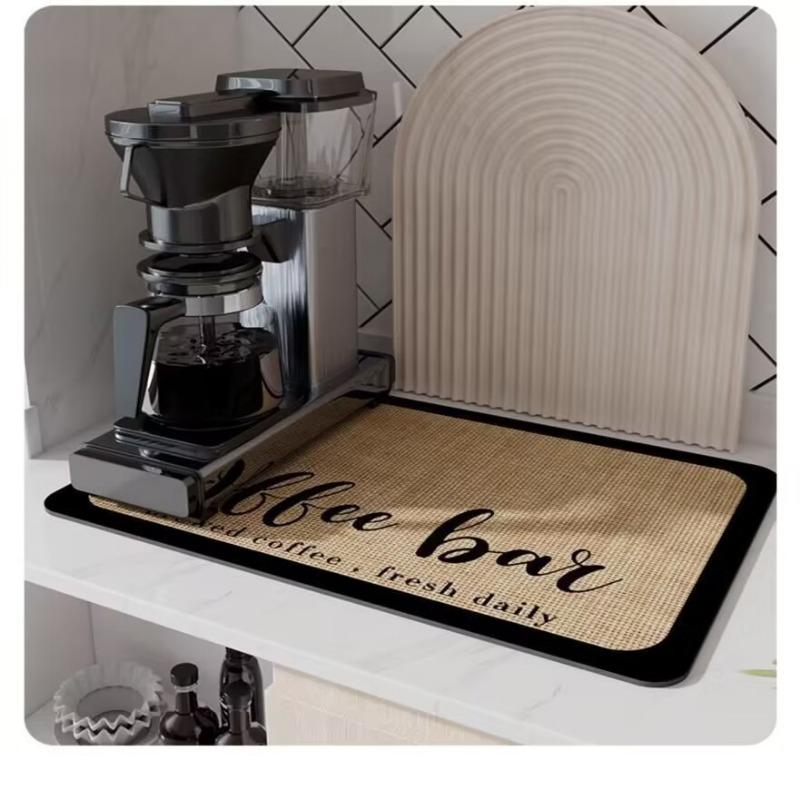 Große Küche Super Saugfähige Matte Kaffee Teller Abtropfmatte Trocknen Matte Schnell Trocknend Badezimmer Abfluss Pad Küche Wasserhahn Tischset
