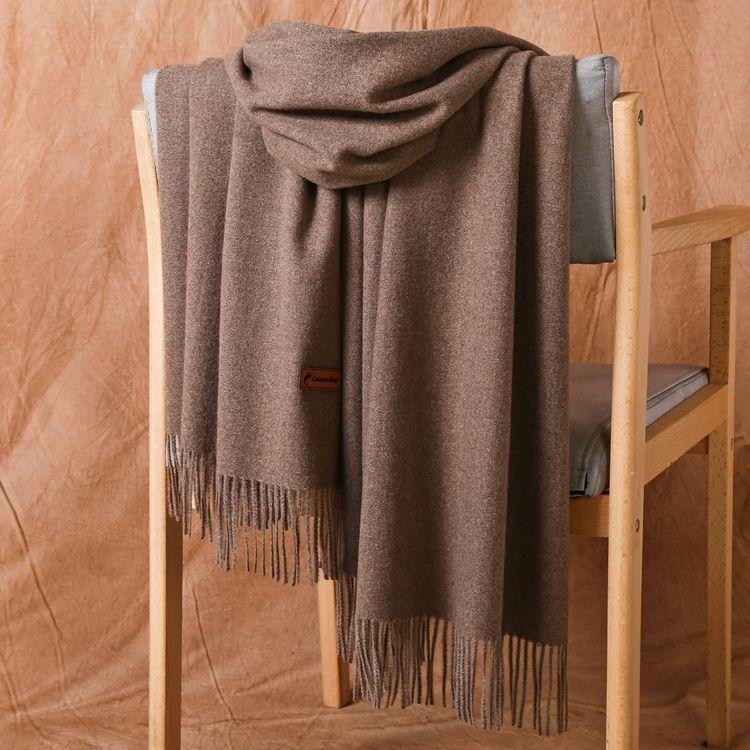 

2024 Осень и зима Новый утолщенный и удлиненный кашемировый шарф универсальный женский теплый шарф для защиты шеи двухсторонний шарф шаль 200*70cm