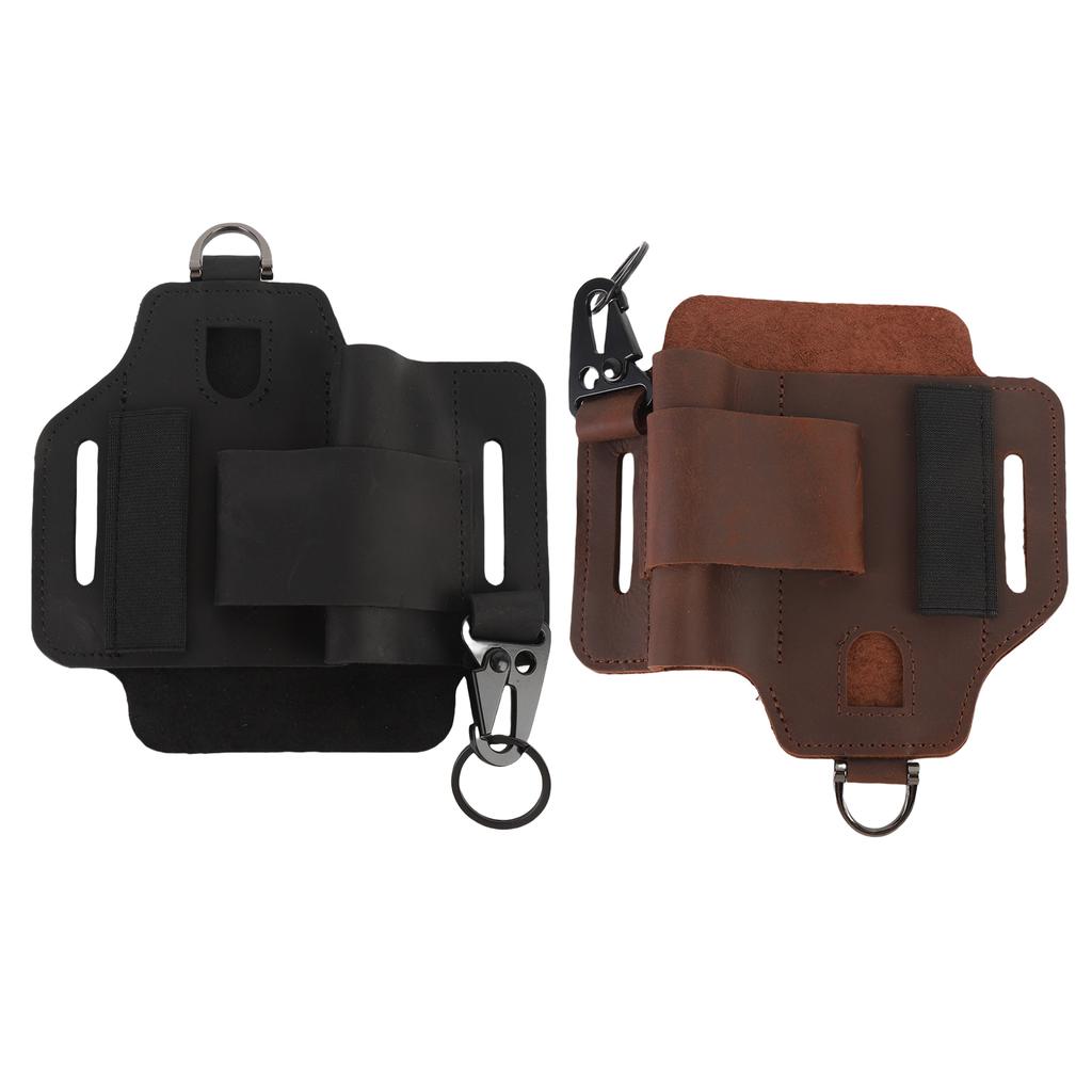Skórzana Torba na Narzędzia na Pasek Wielofunkcyjna Przenośna Saszetka na Narzędzia na Pas do Przygód na Świeżym Powietrzu, Pracy, Napraw