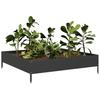 Raised Garden Bed Black 100 X 100 X 26 Cm Steel