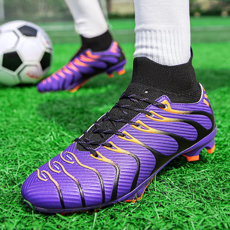 Men's High-Top AG Studs Football Shoes for Artificial Turf - Student Training & Competition Sneakers