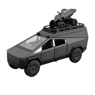 1/32 Tesla Cyber nákladní auto Pickup Slitina Kempingový obytný vůz Model auta Odlitky Kovová hračka Dodávka Obytný vůz Cestovní auto Model Zvuk Světlo Dárky pro děti