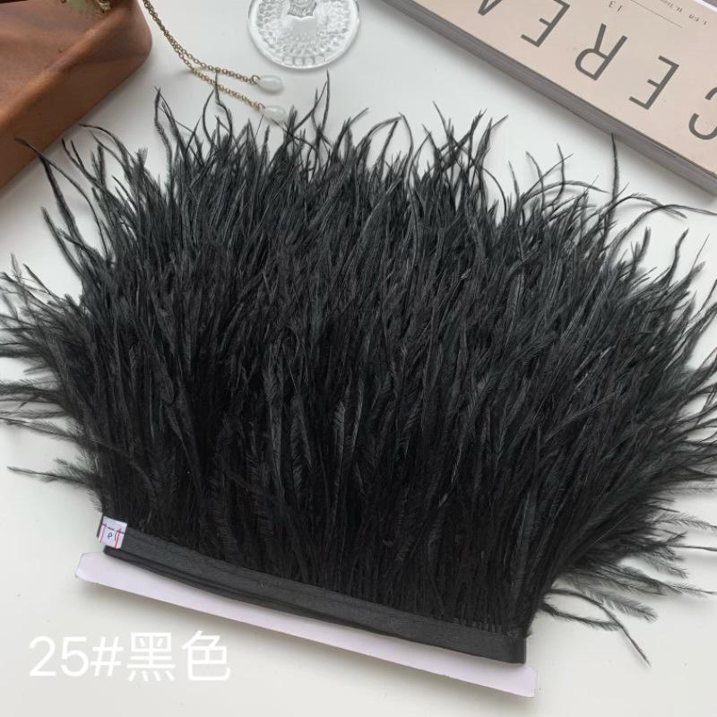 Ostrich Hair Cloth Edge 10-15Cm Clothing Accessories Diy Skirt Decoration Dress Neckline Cuffs Feathers