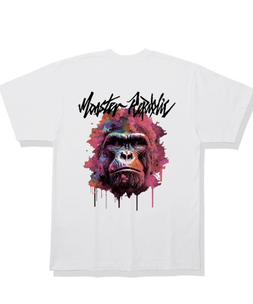 MONSTER REPUBLIC Real Face Berry Pink T-Shirt White