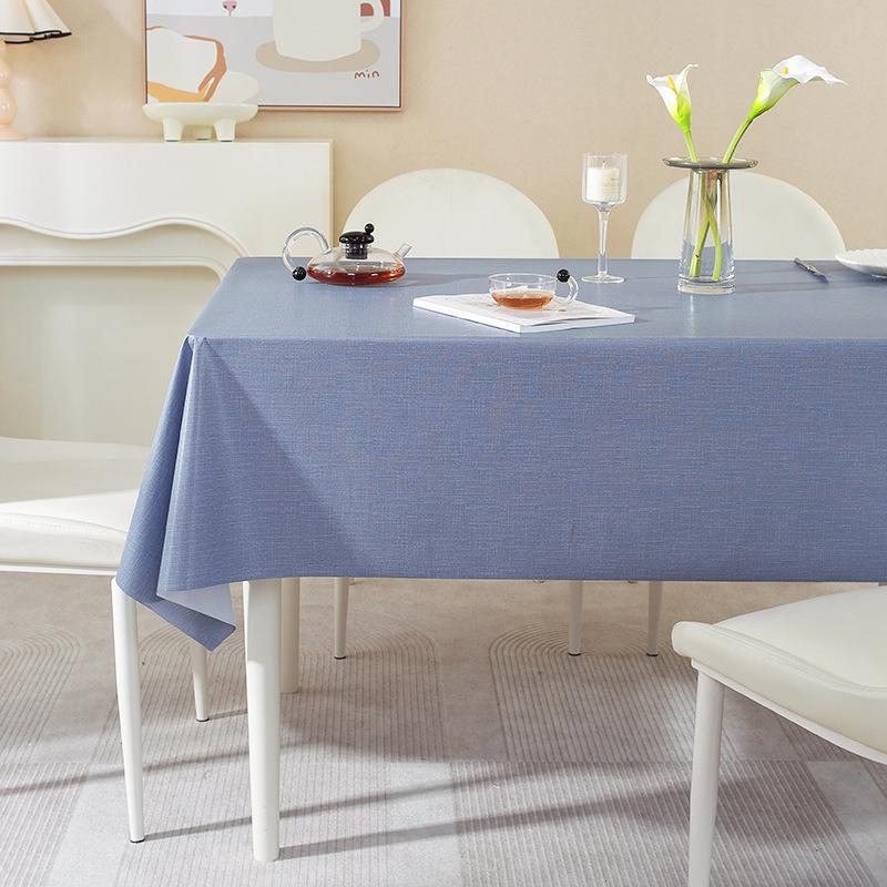 

Household Dining Table Mat Waterproof And Oil-Proof Leave-In Tablecloth Kitchen Stall Non-Slip Dining Table Cloth Premium Feeling Table Mat 40*60cm [straight edge style] блакить