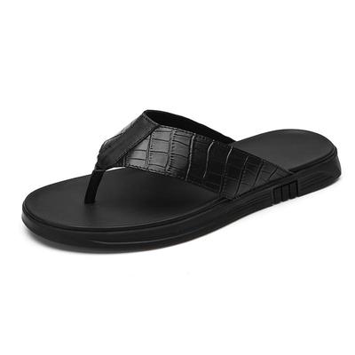 Mens Flip Flops Black Flat Slippers Summer Daily Slippers Men Breathable Comfort Trend Beach Cool Slides Man Youth Outdoor Shoes