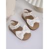 Girls' Bowknot Flat Sandals Soft-Sole Pearl Beach Shoes for Toddlers & Young Children Cute Elegant Girls Shoes Kids Shoes