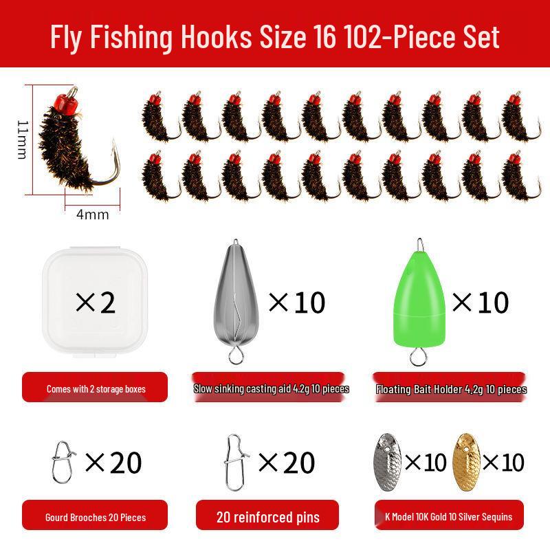 Sunflower Seed Lure Set: Non-toxic Fly Hook Line for Mosquitoes and Small Fish