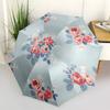 1pc Floral Wallpaper Automatic Umbrella Durable Iron Frame & Plastic Handle, Gift for Men & Women, Sturdy Construction Yy250905155
