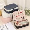 Portable PU Jewelry Box for Earrings, Necklaces, and Rings