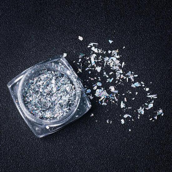 0.2g Shiny Paillettes Foil Nail Art Glitter Sequins Mirror Powder Manicure Decor