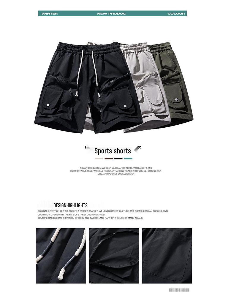 ChaonanDa Herren American Style Lockere Cargoshorts - Lässige Outdoor-Bermudashorts 3725